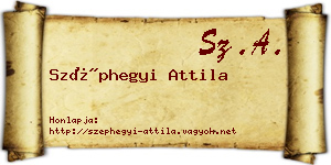 Széphegyi Attila névjegykártya