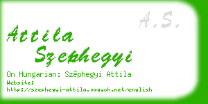 attila szephegyi business card